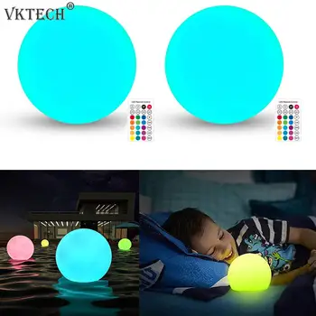 

1/2pcs LED Solar Underwater Light Spherical Floating Light Outdoor Waterproof Solar Lamp Colorful RGB Garden Ball Night Light