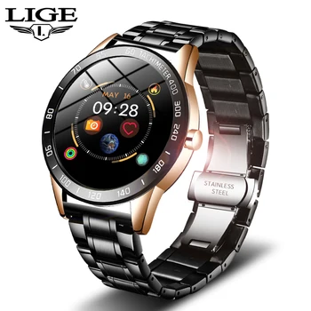 

LIGE Fitness Tracker IP67 Waterproof Smart Bracelet Screen heart rate Monitor Pedometer Smart Wristband Sport smart watch Women