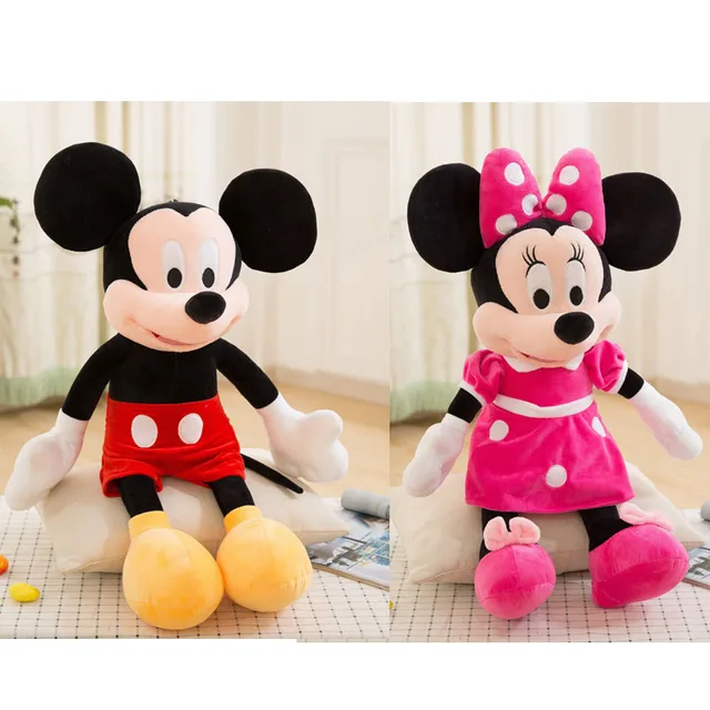 2pcs/set Mickey Mouse Minnie Mouse Disney Plush Dol Stuffed Kids Toy Doll Gifts