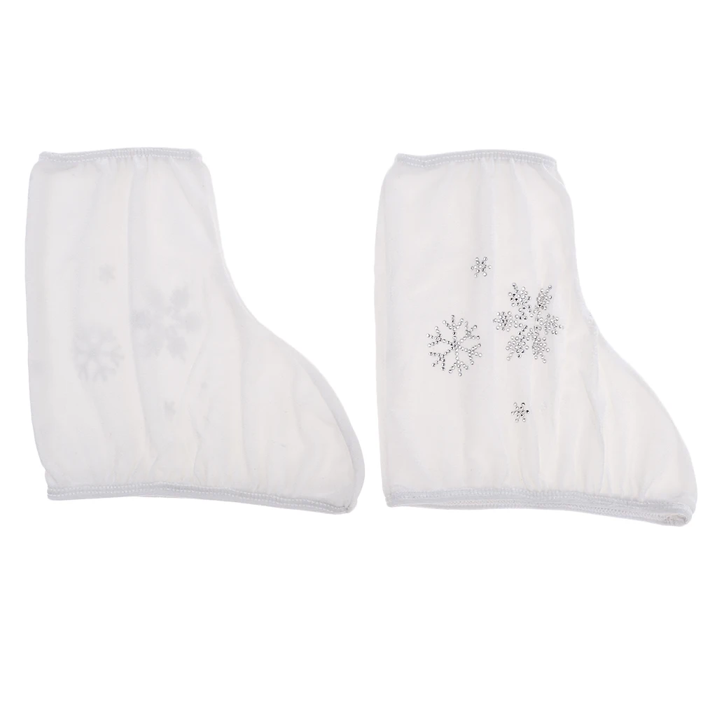 2pcs Ice/Figure/Roller Skate Boots Shoes Cover Protecting Tool with Snowflake Image, Rose Red, White, Black
