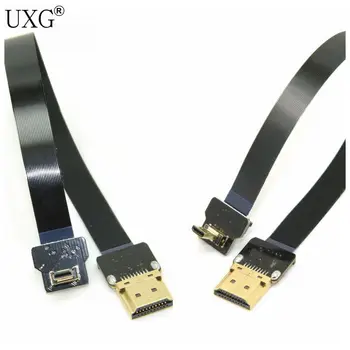 

Angular FPV MicroHDMI para HDMI Cabo Plano FPC 20 cm 30 cm 50 cm pe pes para sj4000 sjcam sj5000 gopro hero 4 hero 3 xiaomi yi