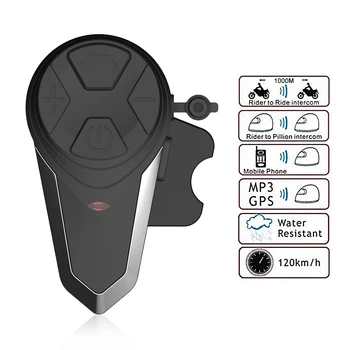

Fodsports BT-S3 Motorcycle Helmet Intercom for 3Riders 1000M мотошлем мото Bluetooth Interphone FM Headset intercomunicador moto