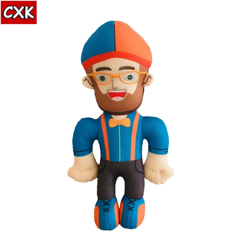 Blippi плюшевая мягкая набивная кукла игрушка для детского подарка косплей реквизит 33 см обучающая игрушка