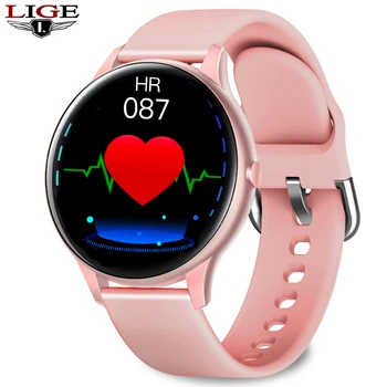 

LIGE 2020 New Ladies Smartwatch Activity tracker heart rate Monitor IP67 waterproof Sports ladies smartwatch For Android IOS+Box