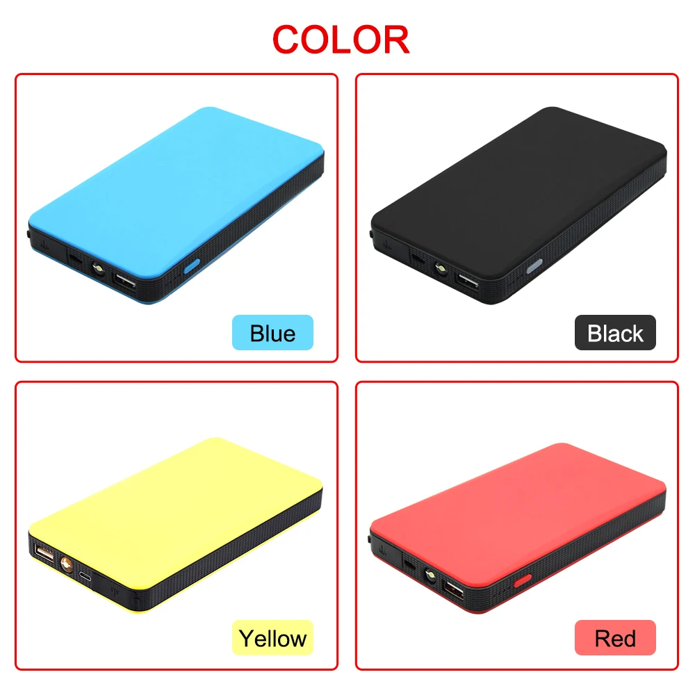 20000mah портативный мини тонкий автомобильный пусковой стартер power Bank 12v Светодиодный свет двигателя зарядное устройство автомобильный аккумулятор зарядное устройство