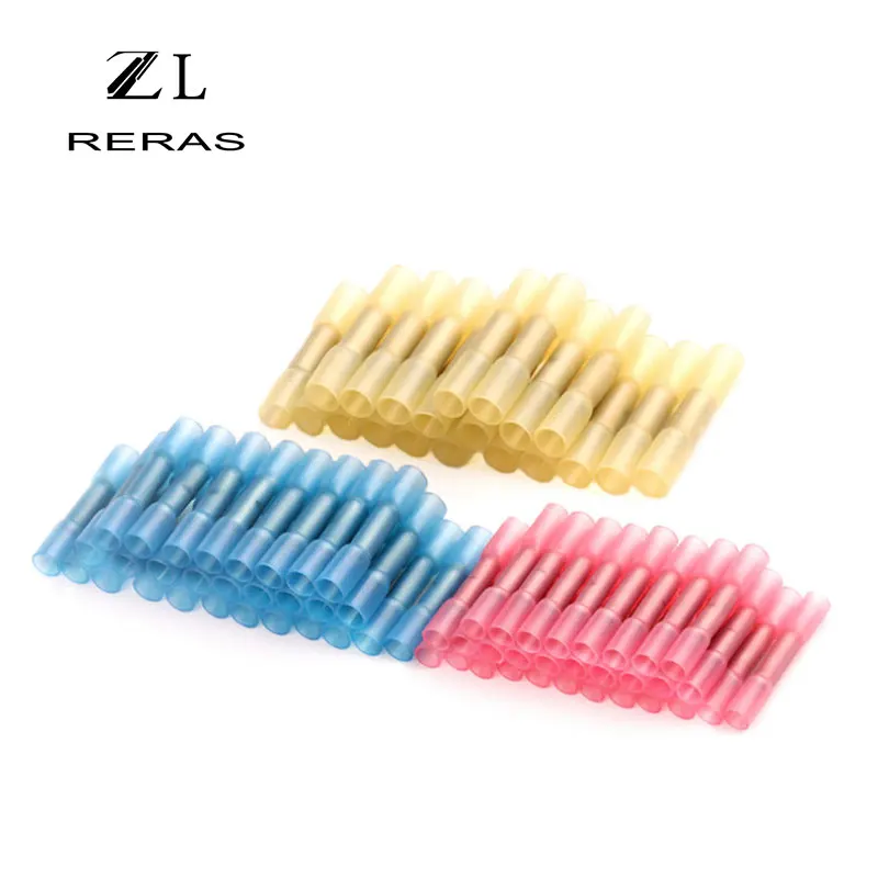 100pcs/bag Waterproof Heat Shrink Butt Connectors Electrical Wire Splice Cable Crimp Terminals AWG 24-10 Kit | Обустройство дома
