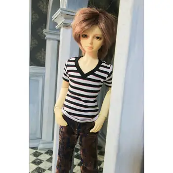 

[wamami] Plaid T Shirt For 1/3 1/4 1/6 SD17 DD SD AOD Male Dolls Dollfie Outfits