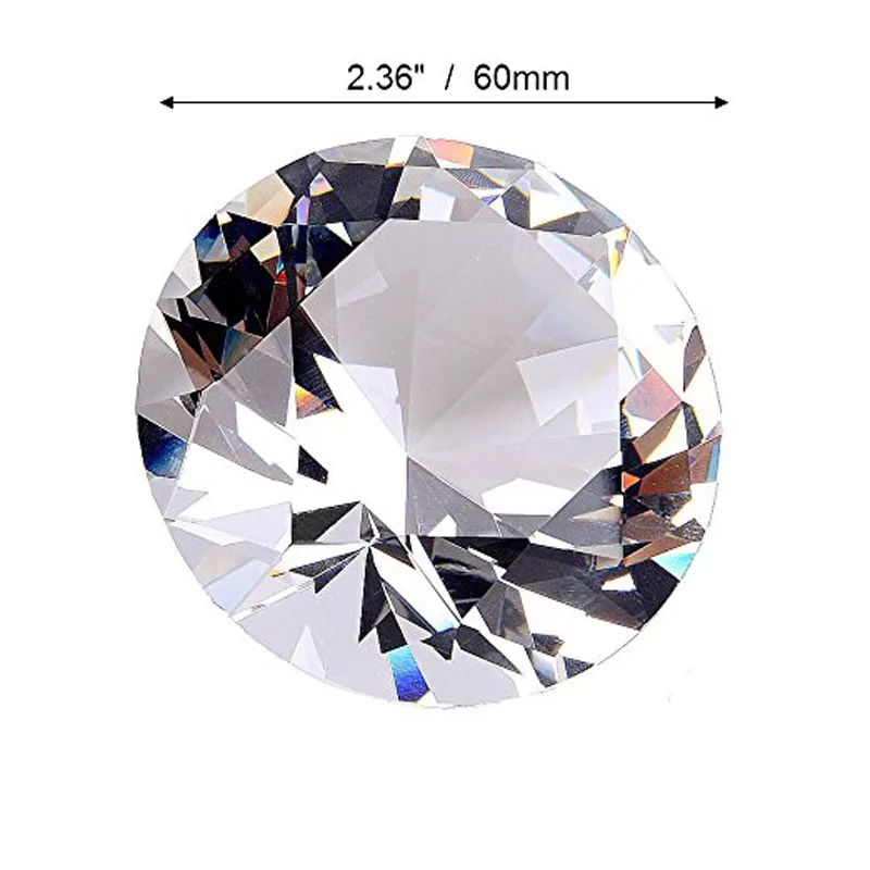 60 мм/2,36 дюймов прозрачный алмаз стекло алмазный пресс-папье прозрачные украшения дома аксессуары - Цвет: 6cm