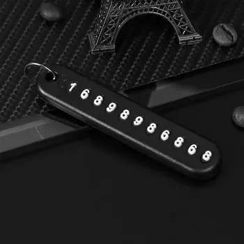 

Anti-lost Phone Number Plate Car Keychain Pendant Auto Phone Number Card Keyring Interior Decoration Car Key Chain Anti-lost