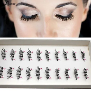 

10 Pairs Half Mini Coner Winged Cross False Eyelashes Soft Eye Lashes Natural Curl Eye Charm