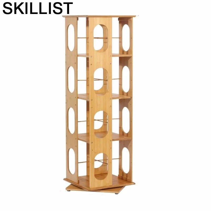 Minimalist Estanteria Libros Bookshelf Vitrina Shelf Wood Rotate Rotatable Libreria Scaffale Modern Bookcase Book Case Rack |