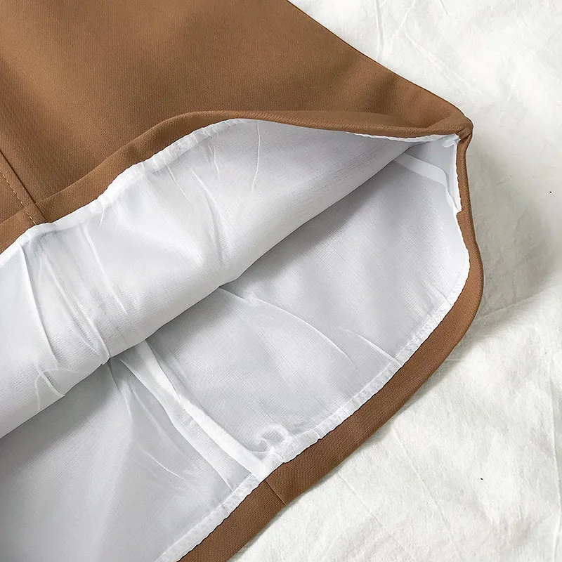 Женская юбка с высокой талией элегантная однотонная трапециевидная летняя