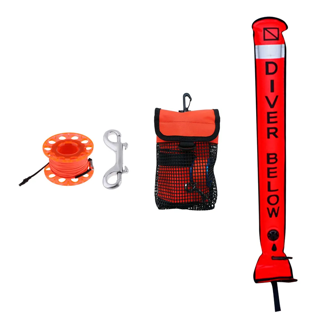 Поверхностный маркер буй SMB& Finger катушка& сумка для подводного плавания SMB сумка для хранения крышка протектор оборудование для подводного плавания подводное плавание - Цвет: 4FT Orange