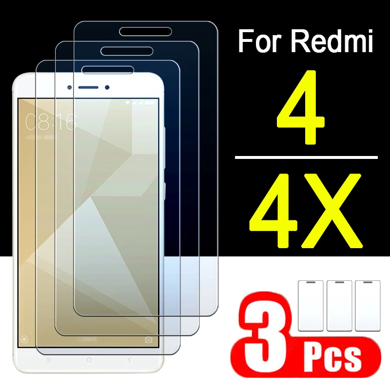 3 шт redmi 4 x Защитное стекло для xiaomi redmi4 4x x4 redmi 4x ksiomi remi бронированный лист защитная пленка из закаленного стекла