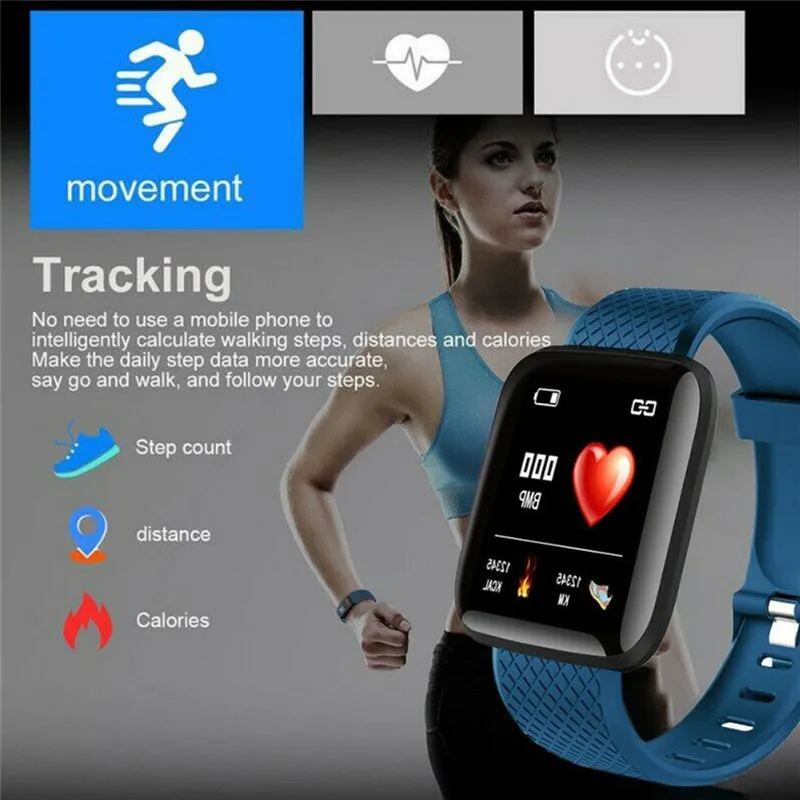 Bluetooth Смарт спортивные часы для женщин браслет наручные фитнес часы кровяное давление пульсометр шагомер трекеры