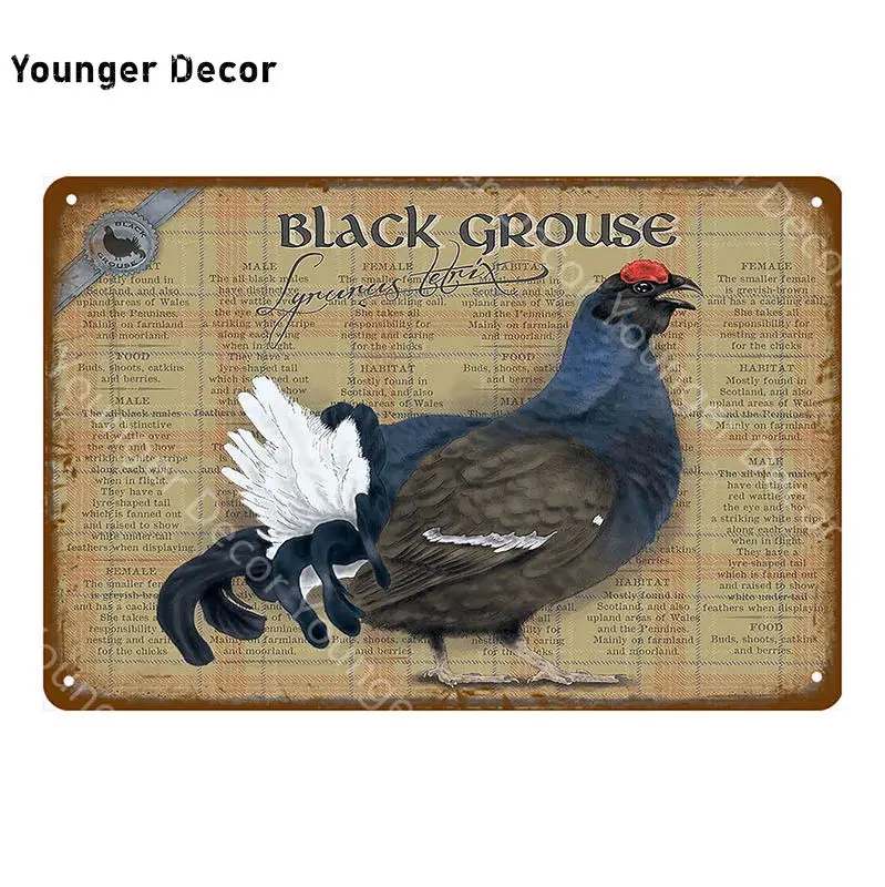 Fresh Eggs Black Grouse Metal Signs Beef Cow Chicken Meat Collection Poster Vintage Wall Painting Craft Farm House Decor YI-164