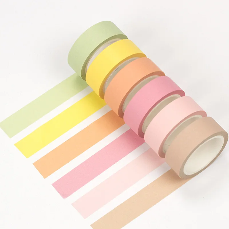 15mm Washi Paper Decorative Scrapbook Masking Rainbow Tape Stationery 