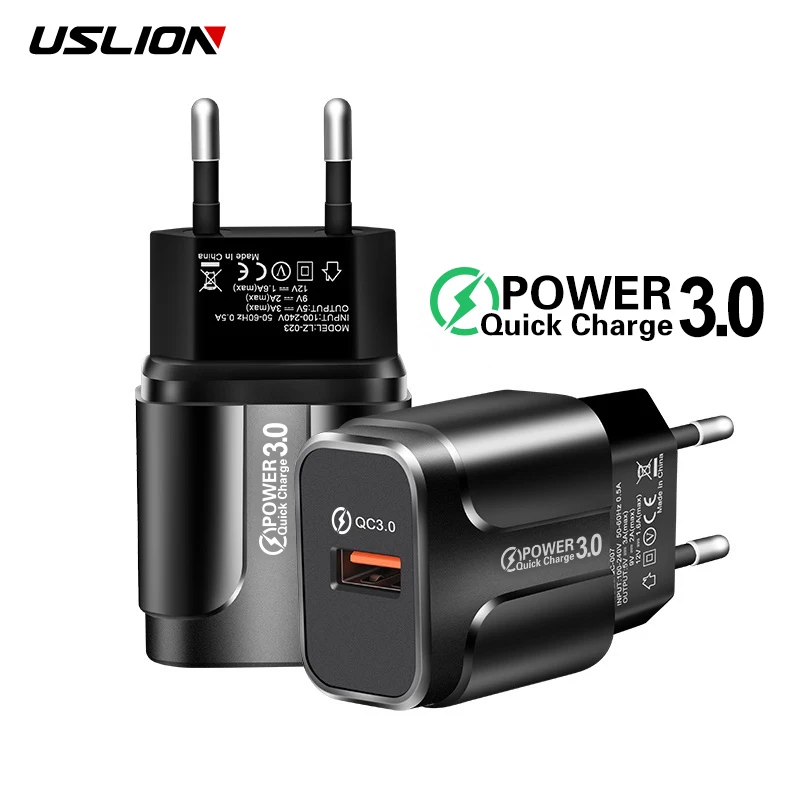Быстрое зарядное устройство USLION 4 0 USB-зарядка быстрая зарядка 3 стандартное