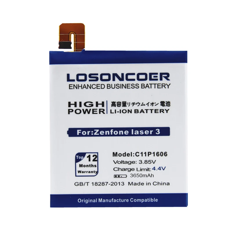 LOSONCOER батарея 3650mAh C11P1606 для Asus лазер Zenfone 3 Z01BDA/BDC Zc551kl батареи для мобильных телефонов+ Бесплатные инструменты