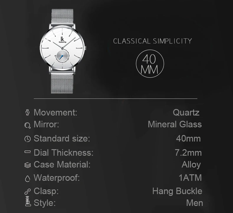 IK coloring часы для мужчин лучший бренд класса люкс кварцевые мужские s часы ультра-тонкие наручные часы Relogio Masculino подарки