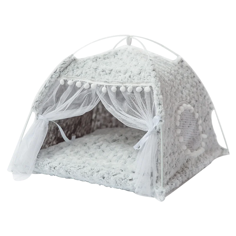 Winter Warm Cat Bed Foldable Small Cats Tent House Kitten for Dog Basket Beds Cute Cat cat bed