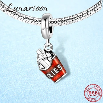 

Fashion 925 Sterling Silver Fast food fries Beads charm Fit Original Charms Pandora Bracelet Jewelry making