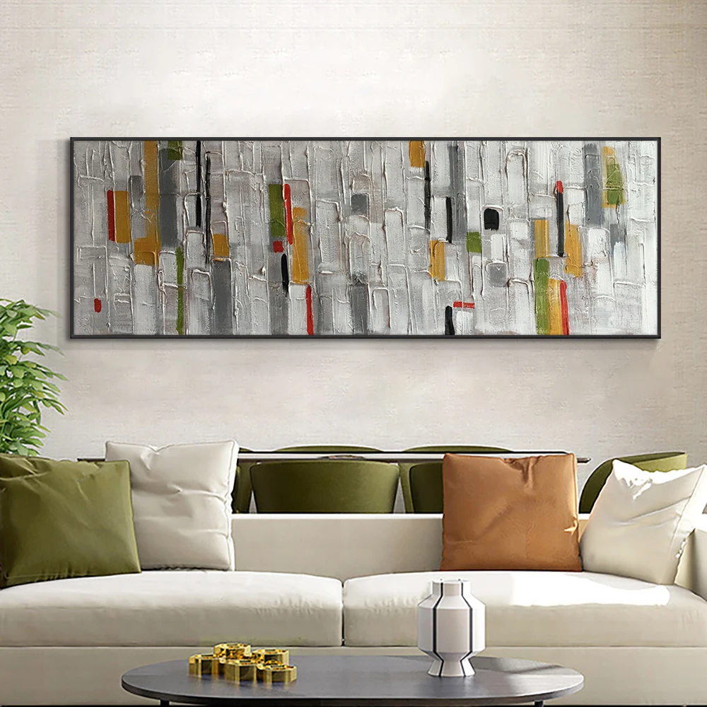

Abstract Thick Textured Oil Painting 100% Hand Painted On Canvas Modern Handmade Minimalist Wall Art For Bedroom Home Decoration