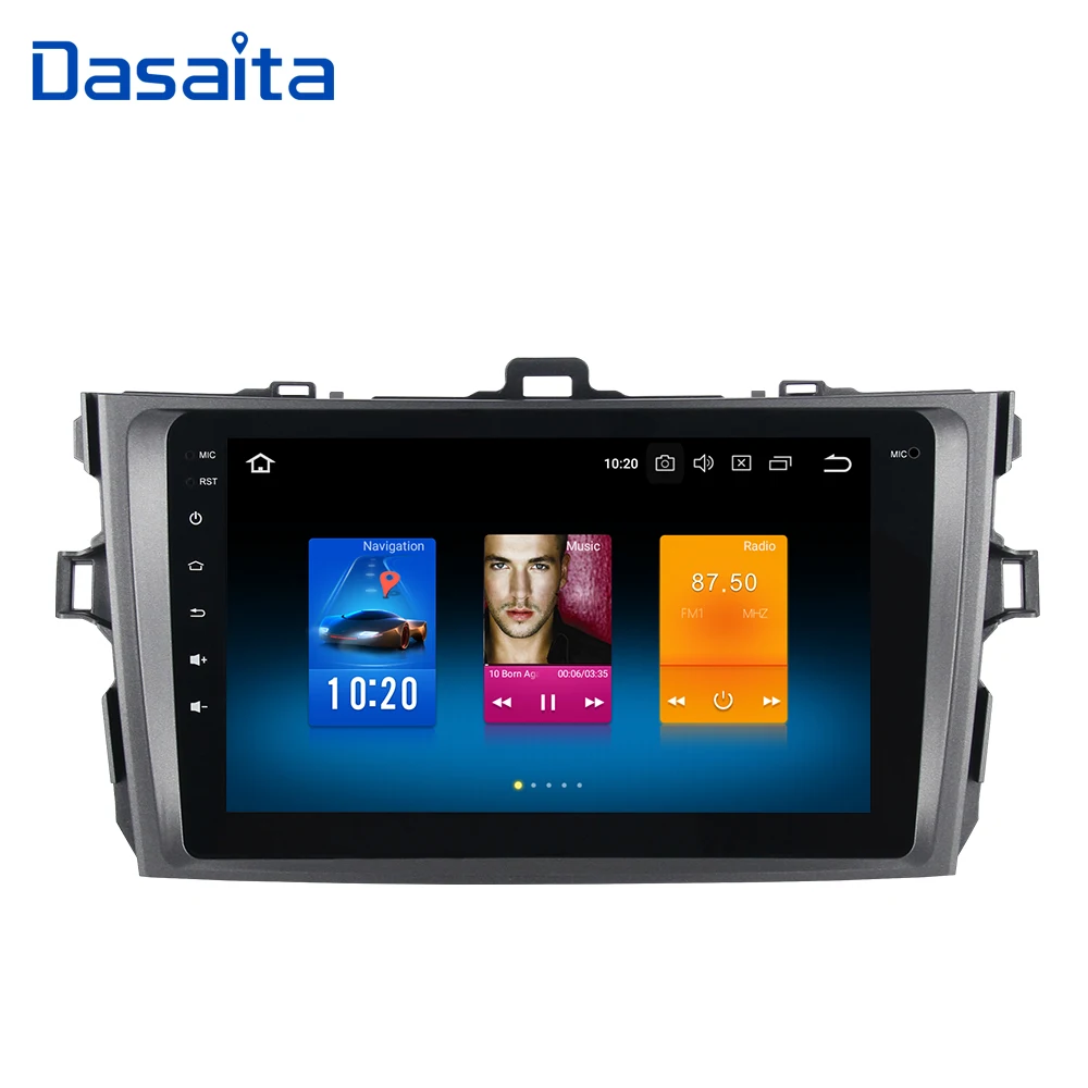 Dasaita 8 &quotсенсорный экран Android 10 автомобильный мультимедиа для Toyota Corolla радио 2008 2009