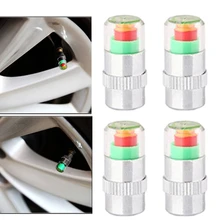 4pcsCar Tire Pressure Gauge Indicator Alert Monitoring Valves Cap Sensor Monitor N0HF