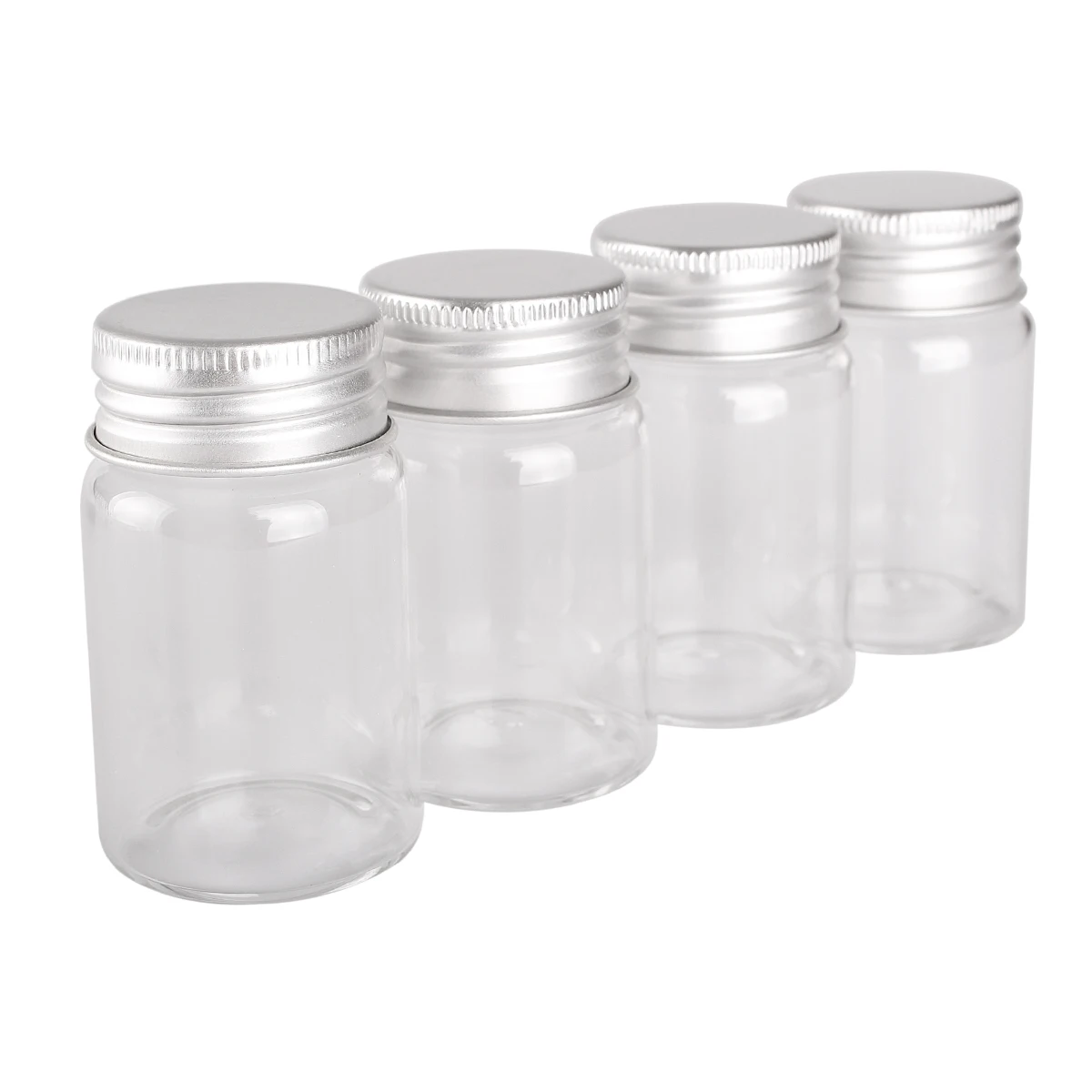 3pcs 40ml 37*60mm Glass Bottles with Aluminum Lids Spice Jars Storage Bottles Pill Container Potion Bottles For Wedding Favors 4