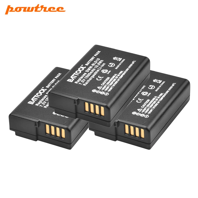 Powtree 1500mAh DMW-BLD10E DMW BLD10E Battery+ LCD Charger for Panasonic DMW-BLD10, DMW-BLD10PP Lumix DMC-G3, DMC-GF2, DMC-GX1 - Цвет: 3 Battery