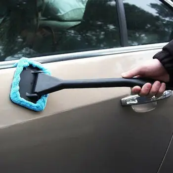 

Car Window Windshield Wiper Microfiber Cloth Auto Window Cleaner Long Handle Car Washable Brush Clean Tool with extra