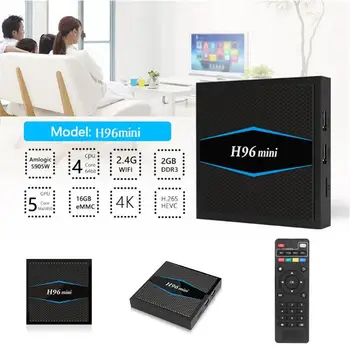 

ALLOYSEED H96 Mini Quad Core mini Android 7.1 Smart TV Box with Amlogic S905W 2GB RAM 1GB WiFi BT USB HDMI 4Kx2K Media Player