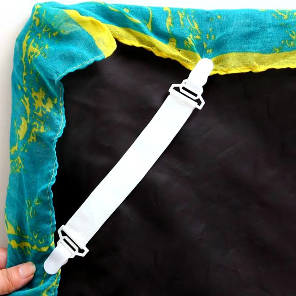 

4 Piece Bed Fasteners Mattress Strong Elastic Clip Cordlock Button Allows You To Control The Required Tension Bedding #10