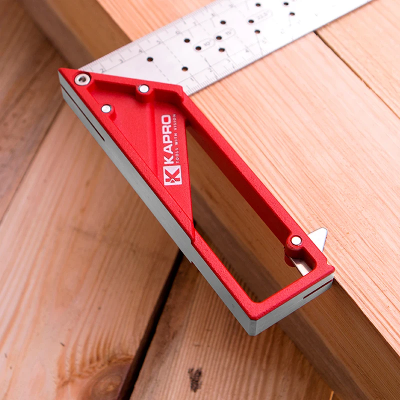 Kapro 25/30cm 스테인레스 스틸 조이너 Swanson 금속 사각형 각도 마킹 오른쪽 눈금자 Woodworker 용 목수 광장 사용해보기