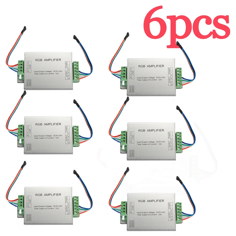 

6pcs RGB 5050 SMD 4 LED Strip Light Sign Signal Amplifier Enlarger 12V