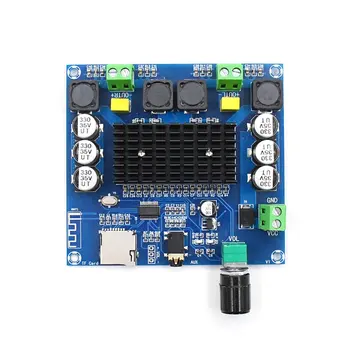 

XH-A105 TDA7498 Digital Power Amplifier Wireless V5.0 2x100W Amplifier Stereo Audio Card Support Auxiliary TF Card
