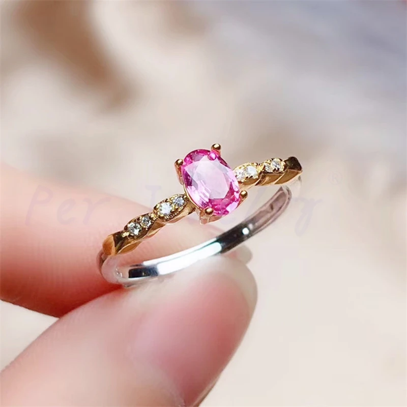 Натуральное сапфировое кольцо в простом стиле,, серебро 925 пробы, 0.6ct, драгоценный камень, ювелирные украшения# R991208