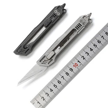 

District 9 X Original Paper cutter Cuttin knife Titanium Handle Olfa stainless steel blade Pruning outdoor knives EDC tool