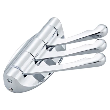 

Hot 1 Pc Home Storage Organization Hooks Swivel Hook Foldable Triple Towel Clothes Hanger Wall Hooks For Kitchen Bathroom Bedroo