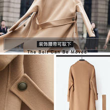 2021 New Arrival Women Cashmere Coat Turn- Down Collar Outwear Double Breasted Wool & Blends