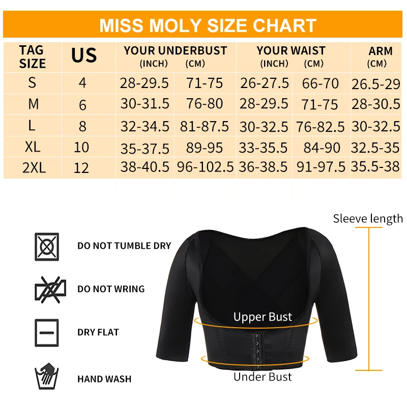 Women Back Arm Shaper Body Shaper Shoulder Corrector Slimming Arm Shapewear Short Sleeve Sexy Crop Tops Control Shapewear