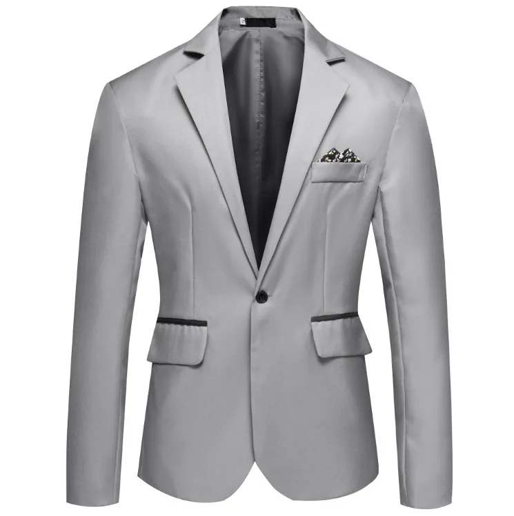 Men Suit Blazer Jacket Charm Men's Casual Slim Fit One Button Suit Blazer Wedding Dress Terno Masculino Coat Jacket Tops Men