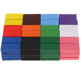

120pcs Wooden s Block Set Educational Toy Racing Game 12 Color
