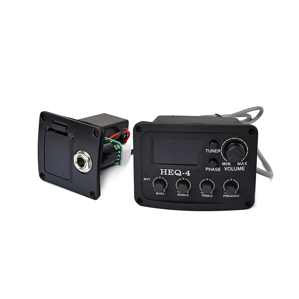 

2020 High quality LCD Pickup Tuner For Folk Guitar EQ 4 Band with Phase and Chromatic For Musical Dream accessories