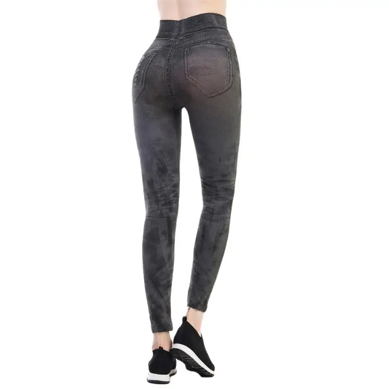 Women New Fashion Classic Stretchy Slim Leggings Sexy Imitation Jean Skinny Jeggings Skinny Pants Big Size Bottoms Hot Sale 2021 yoga leggings