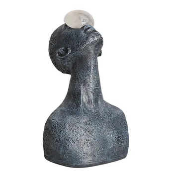 

[HHT] NORDIC LIGHT LUXURY ABSTRACT FIGURE SCULPTURE MODERN CHARACTER STATUE RESIN ORNAMENTS HOTEL PORCH HOME DECORATION
