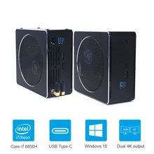 Super mini pc core i7 8750 h 4 k hd 3d blu ray windows 10 xeon cliente nvme ssd desktop linux core i5 i7 8850 h computador de jogos(China)