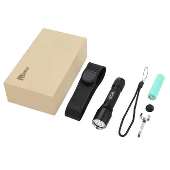 

Waterproof Multi-Function LED Flashlight Tactical Torch with 18650 Battery for Camping Hiking Cycling Brightness Adjustable