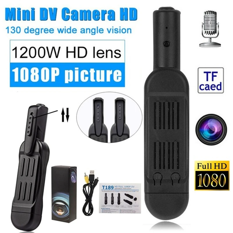 

T189 Mini Camera 8 MP Full HD DV 1080P 720P Micro Camera pen Digital DVR Cam for Video Voice Recorder mini Camcorder Camara